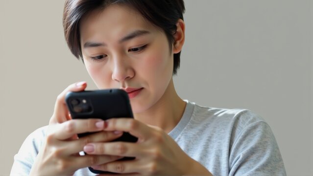 Person experiencing distress while holding head and staring at phone, reflecting modern challenges and emotional struggles in the digital age.