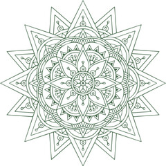 Beautiful flower art and mandala vector design