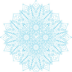 Beautiful flower art and mandala vector design