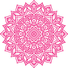 Beautiful flower art and mandala vector design
