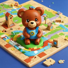 teddy bear with toys