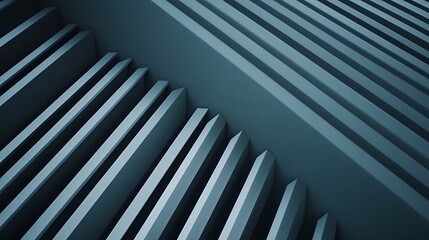 Obraz premium Abstract Blue Geometric Shapes Intersecting Design