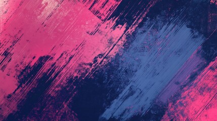 Abstract vibrant paint strokes in fuchsia and deep blue, creating a dynamic, textured design with diagonal brush marks.