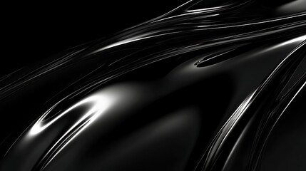 Obraz premium Abstract Black Liquid Swirling Design