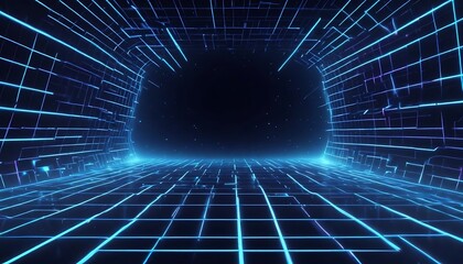 A blue and white background with a black hole in the middle. Background. Abstract. Futuristic.