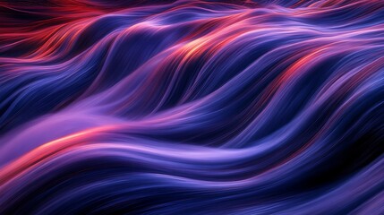 A flowing river of red, purple, and black, with streaks of light softly illuminating the edges of each wave.
