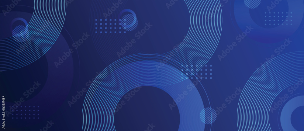 Aufkleber blue abstract background with glowing rounded lines. modern shiny geometric lines pattern. abstract 