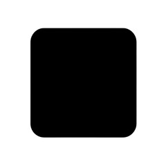 Modern bold black square icon, sleek design, ideal for minimalist aesthetics, versatile for various digital applications, transparent background