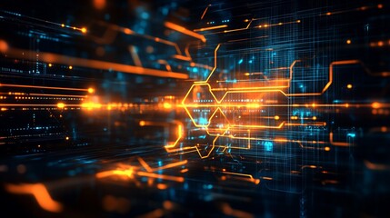Abstract digital circuit board technology background.
