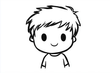 Obraz premium Doodle character in line art style
