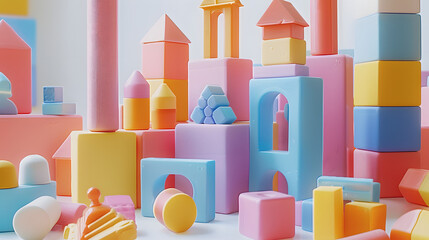 Building Blocks toy colorful 3D