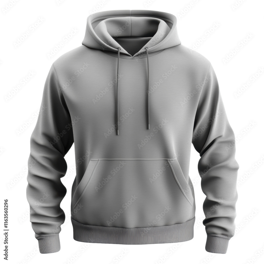 Poster hoodie mock-up with logo space, versatile design for branding or promotional use, features transpare