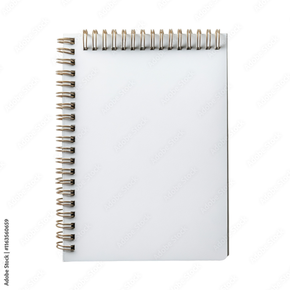 Poster blank notepad mock-up with transparent background, ideal for showcasing designs, notes, or branding 