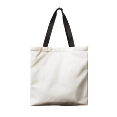 Customizable tote bag mock-up, blank design ideal for branding, logo placement, versatile for promotional use, transparent background available