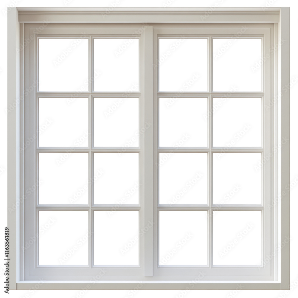 Poster blank window decal mock-up featuring a transparent background, ideal for showcasing custom designs a