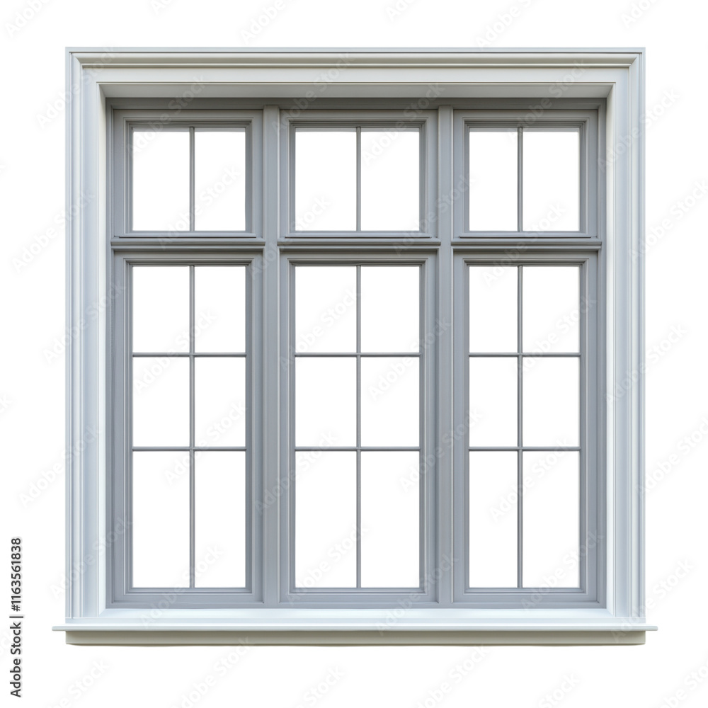 Poster blank window mock-up, transparent background, versatile design element, ideal for showcasing graphic