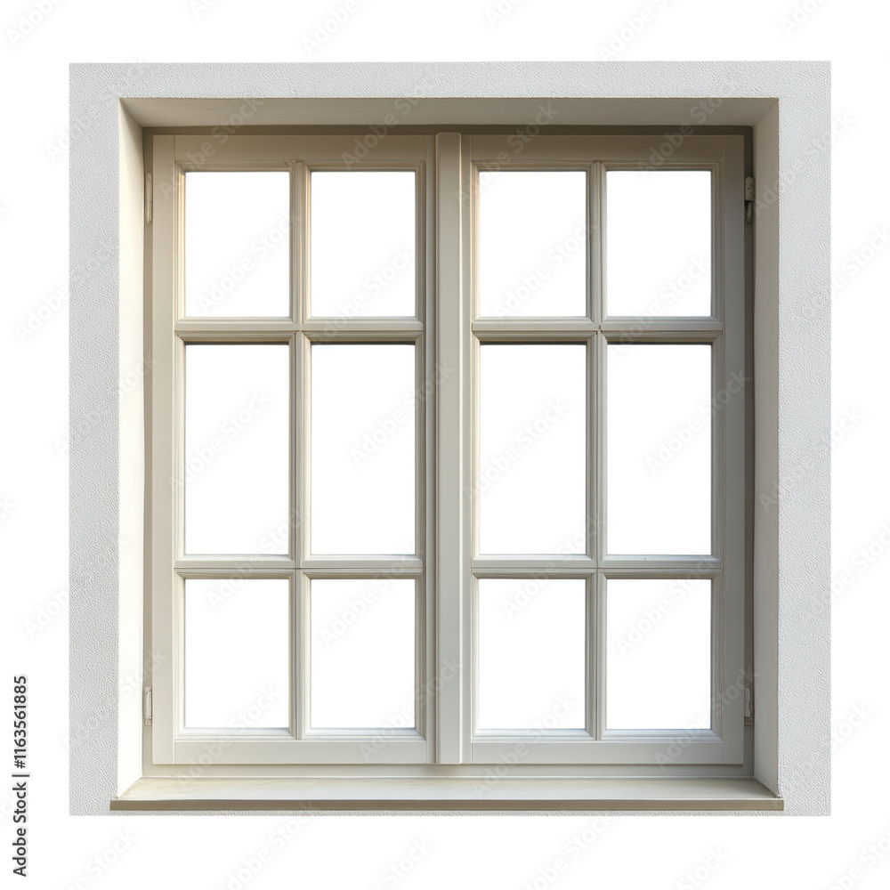 Poster blank window mock-up, transparent background, versatile design element, ideal for showcasing digital