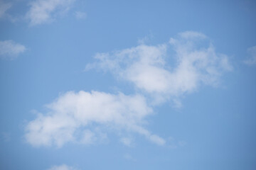 White clouds on blue sky, cloudy sky background.