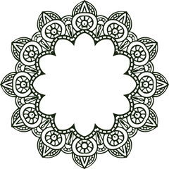 Beautiful flower art and mandala vector design