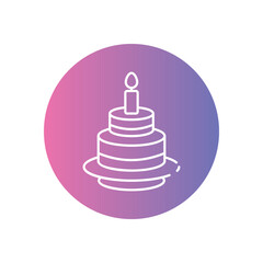 Festive Cake with Candles