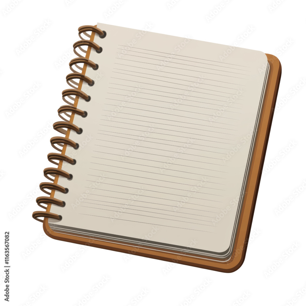 Poster simple notebook icon with spiral binding, , clean design for digital use, ideal for apps and website