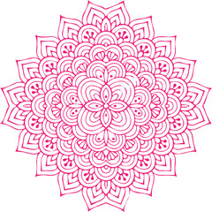 Beautiful flower art and mandala vector design
