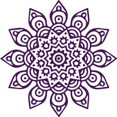 Beautiful flower art and mandala vector design