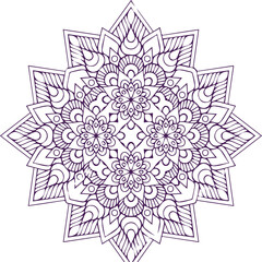 Beautiful flower art and mandala vector design