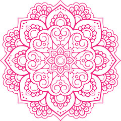 Beautiful flower art and mandala vector design