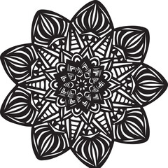 Beautiful flower art and mandala vector design