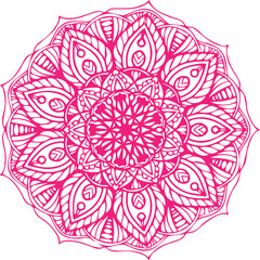 Beautiful flower art and mandala vector design