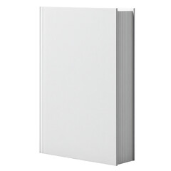 Naklejka premium Blank book cover mock-up, transparent background, ideal for showcasing designs, versatile for various creative projects, easy to customize