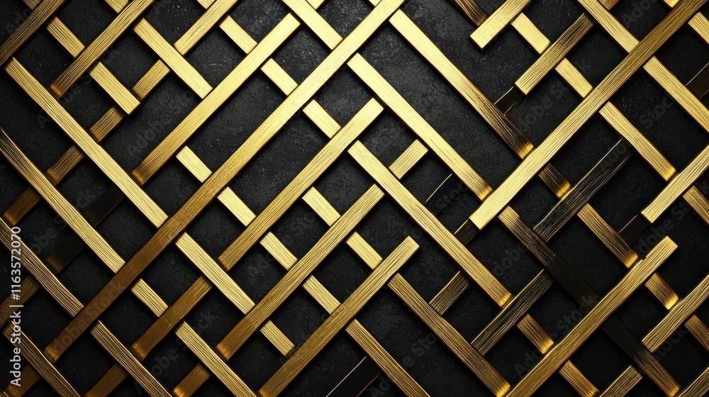 Poster golden lattice pattern on a dark background
