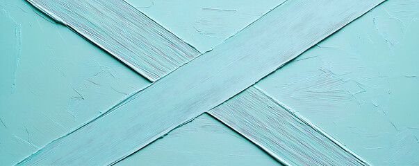 Obraz premium Turquoise pastel paper cross overlap pattern