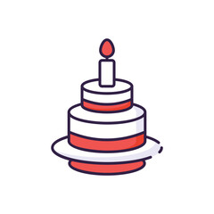 Festive Cake with Candles