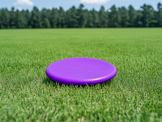 Elevate Your Outdoor Fun with a Purple Frisbee in a Sunny Park