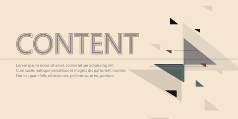 Obraz premium Creative design of the inscription Content. Vector graphics and typography