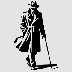 Fototapeta premium Minimalist Silhouette Vector Art Collection. 