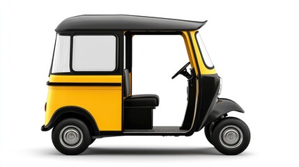 Yellow and Black Auto Rickshaw