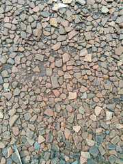 Broken Pottery Ground: A Textured Landscape of Shattered Clay Fragments