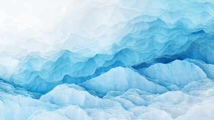 Fototapeta premium A Breathtaking Abstract Representation of Oceanic Waves: Dive into the Tranquil Layers of Rich Blues and Soft Whites that Capture the Essence of Serene Seascapes