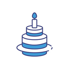 Festive Cake with Candles