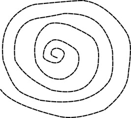This is a rough sketch of a spiral pattern.