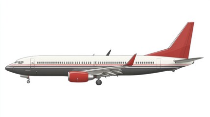 Boeing 737-800 Airplane Illustration