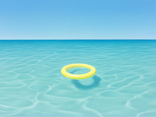 Obraz premium Lime Snorkel Set in Tropical Waters: An Underwater Adventure