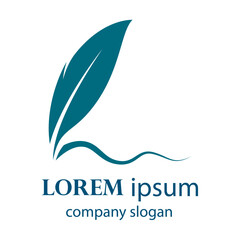 poultry feather logo design