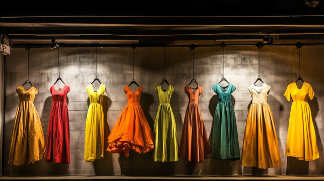 Backstage dressing room filled with colorful costumes and props, symbolizing creativity, preparation, and the magic of transformation in performing arts.
