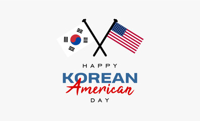 Korean American Day holiday concept