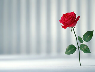Rose decoration on white background