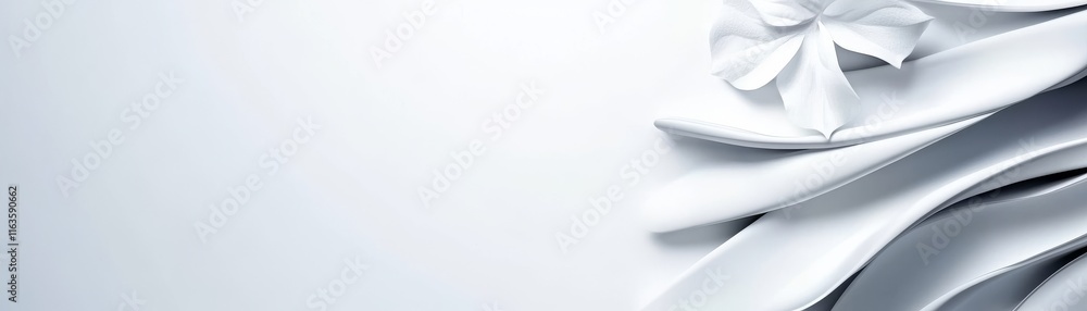 Poster a serene abstract background featuring soft curves and delicate textures, perfect for design project